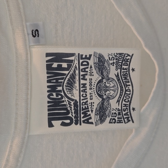 Jungmaven white organic cotton/hemp blend dress sz S - Picture 3 of 8